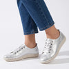 Julz Gina Leather Sneaker - Silver