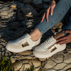 Julz Iris Leather Sneaker - White/Gold