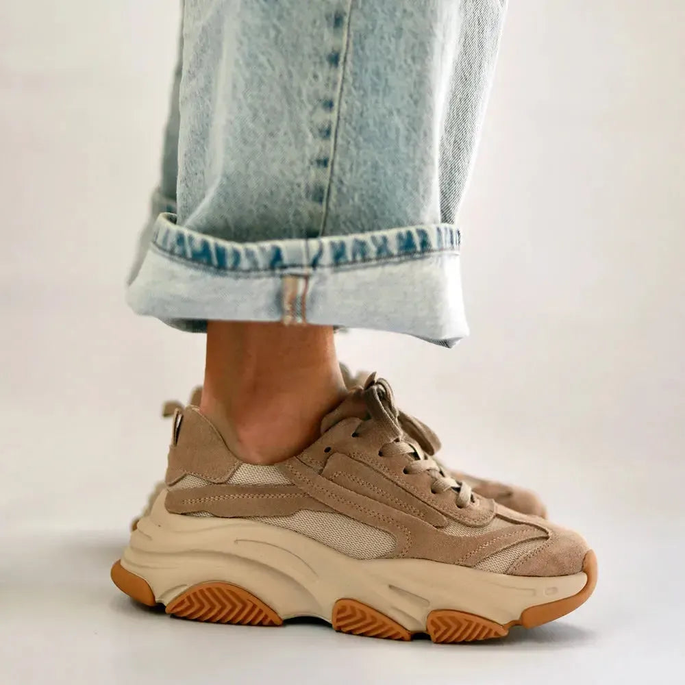 Julz Jess Leather Sneaker - Beige | Shoe Box Online Store