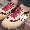 Julz Lumi Leather Sneaker - White/Red Leopard