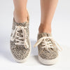 Julz Lyla Leather Sneaker With Leopard Print - Grey Leopard-Julz-Buy shoes online