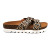 Julz Megan Leather Double Buckle Footbed Sandal - Leopard-Julz-Buy shoes online