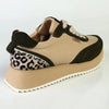 Julz Miles Leather Sneaker - Beige/Olive
