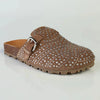 Julz Nahle Diamante Leather Mule - Hazelnut
