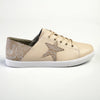 Julz Nicki Leather Sneaker With Star Detail - Beige-Julz-Buy shoes online