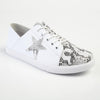 Julz Nicki Leather Sneaker With Star Detail -White/Silver-Julz-Buy shoes online