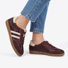 Julz Shiloh Leather Sneaker - Burgundy/White