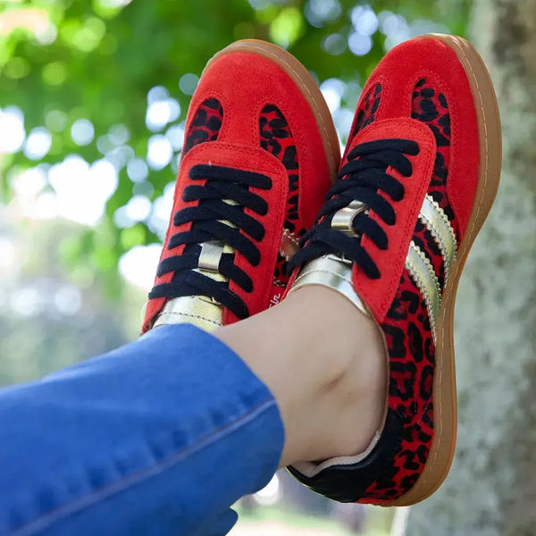 Julz Shiloh Leather Sneaker - Cherry Gold