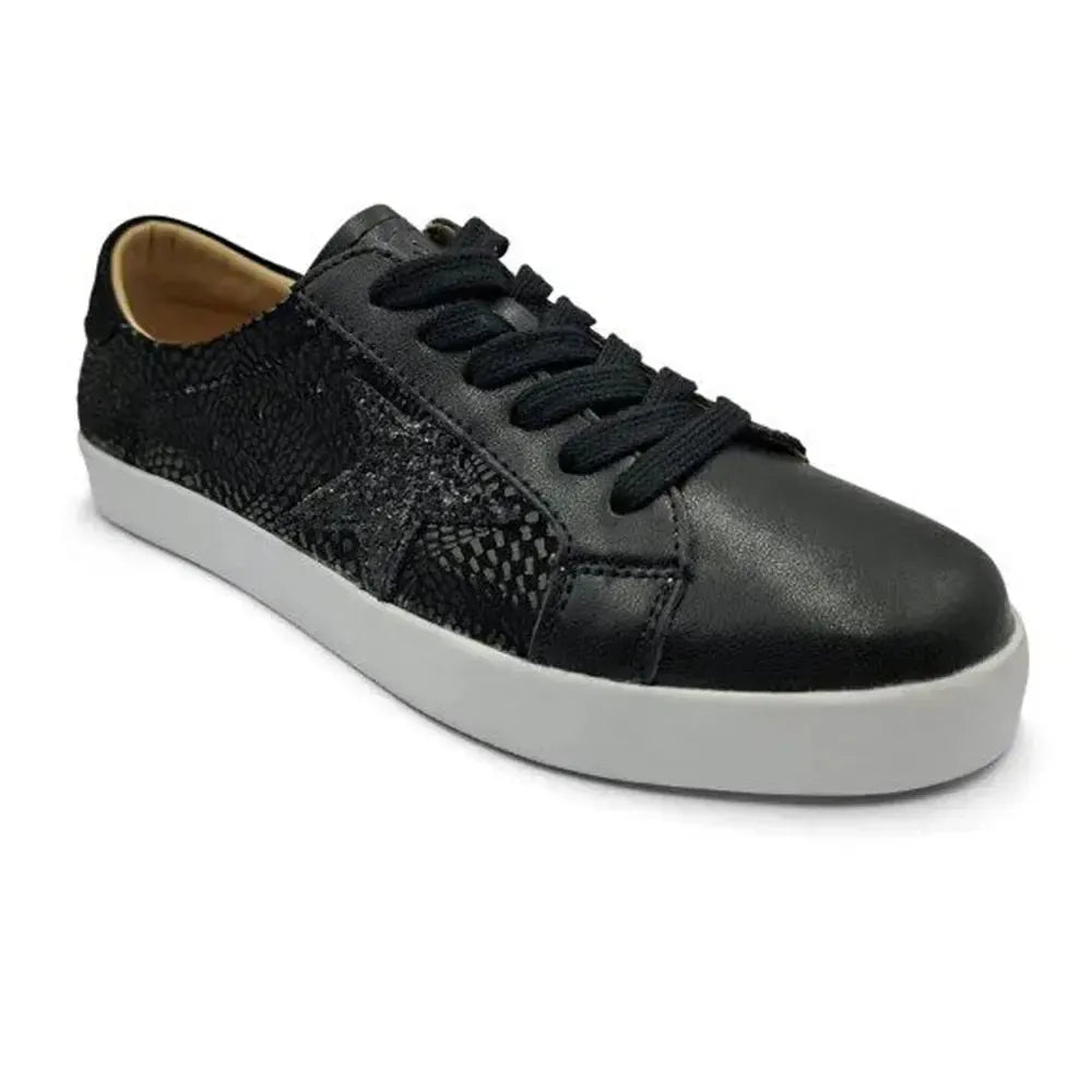 Julz Sydney Leather Sneaker - Black Snake | Shoe Box Online Store