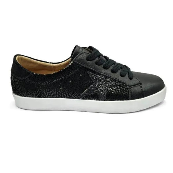 Julz Sydney Leather Sneaker - Black Snake