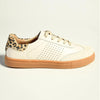 Julz Tamara Leather Leopard Sneaker - Beige / Leopard Scalloped-Julz-Buy shoes online