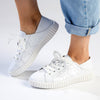 Julz Valentina Leather Sneaker - White-Julz-Buy shoes online