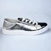 Julz Valentina Leather Sneaker With Star Detail - Silver