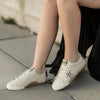 Julz Vespa Leather Sneaker - Beige Animal Star