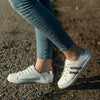 Julz Vicki Leather Sneaker - White Leopard Stripes