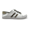 Julz Vicki Leather Sneaker - White Leopard Stripes