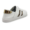 Julz Vicki Leather Sneaker - White Leopard Stripes