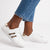 Julz Vicki Leather Sneaker - White Leopard Stripes