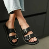 Julz Wesley Leather Sandal - Black