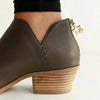 Julz Yada Leather Ankle Boot - Stone