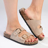 Madison 2 Buckle Comfort BF Sandals - Beige-Alessio-Buy shoes online