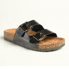 Madison 2 Buckle Comfort BF Sandals - Black-Madison Heart of New York-Buy shoes online