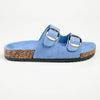 Madison 2 Buckle Comfort BF Sandals - Blue-Madison Heart of New York-Buy shoes online