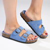 Madison 2 Buckle Comfort BF Sandals - Blue-Madison Heart of New York-Buy shoes online