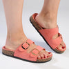 Madison 2 Buckle Comfort BF Sandals - Coral-Madison Heart of New York-Buy shoes online