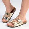 Madison 2 Buckle Comfort BF Sandals - Gold-Madison Heart of New York-Buy shoes online