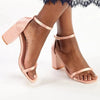 Madison Adriana Block Heel Sandals - Blush