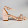 Madison Alice 3 Diamond Strap Block Heel - Nude-Madison Heart of New York-Buy shoes online