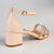 Madison Alice 3 Diamond Strap Block Heel - Nude-Madison Heart of New York-Buy shoes online