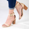 Madison Allan 3 Ankle Strap Sandal - Nude-Madison Heart of New York-Buy shoes online