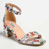 Madison Amira 3 Block Heel - White Floral