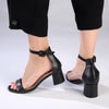 Madison Amira Block Heel Sandal - Black-Madison Heart of New York-Buy shoes online