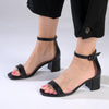 Madison Amira Block Heel Sandal - Black-Madison Heart of New York-Buy shoes online