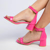 Madison Amira Block Heel Sandal - Hot Pink-Madison Heart of New York-Buy shoes online