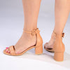 Madison Amira Block Heel Sandal - Nude-Madison Heart of New York-Buy shoes online