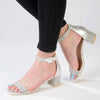 Madison Amira Block Heel Sandal - Silver-Madison Heart of New York-Buy shoes online