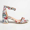 Madison Amira Block Heel Sandal - White Floral-Madison Heart of New York-Buy shoes online