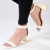 Madison Amira Block Heel Sandal - White-Madison Heart of New York-Buy shoes online