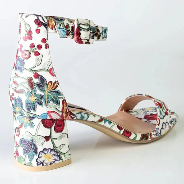Madison Amira Heel - White Floral
