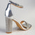 Madison Angel Diamond Block Heel Sandal - Silver-Madison Heart of New York-Buy shoes online