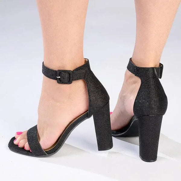 Madison Angelique Block Heel - Black