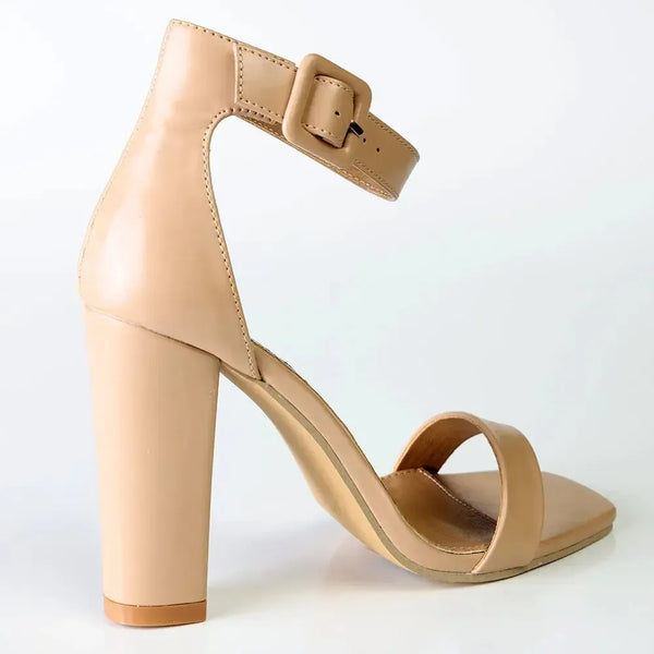Madison Angelique Block Heel - Nude
