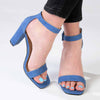 Madison Angelique Classic Block Heel Sandal - Denim Blue-Madison Heart of New York-Buy shoes online