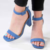 Madison Angelique Classic Block Heel Sandal - Denim Blue-Madison Heart of New York-Buy shoes online