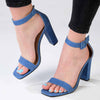 Madison Angelique Classic Block Heel Sandal - Denim Blue-Madison Heart of New York-Buy shoes online