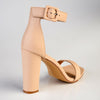 Madison Angelique Classic Block Heel Sandal - Nude-Madison Heart of New York-Buy shoes online